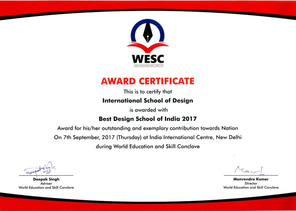 Best design school award 2017 insd